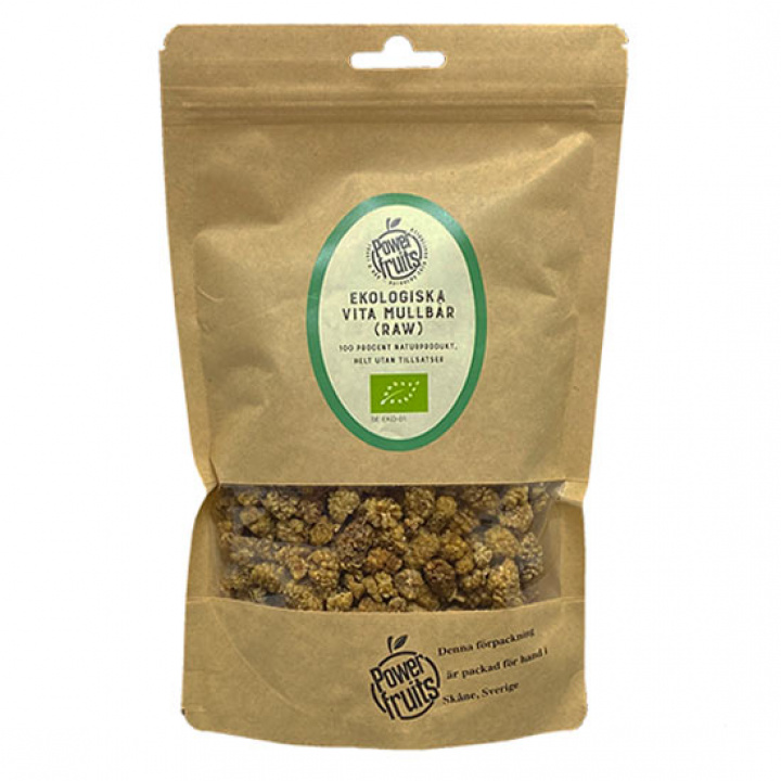 Powerfruits - Ekologiska Vita Mullbär, Raw, 250g i gruppen Äta & Dricka / Skafferi / Good Food hos Rekoshoppen.se (2326001)