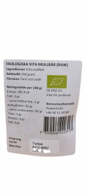 Powerfruits - Ekologiska Vita Mullbär, Raw, 250g 
