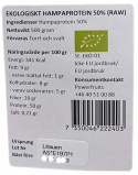 Powerfruits - Ekologiskt Hampaprotein 50% Raw, 500g 