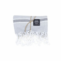 Recycled By Wille - Hamam Handduk Sandham, Grå/Vit