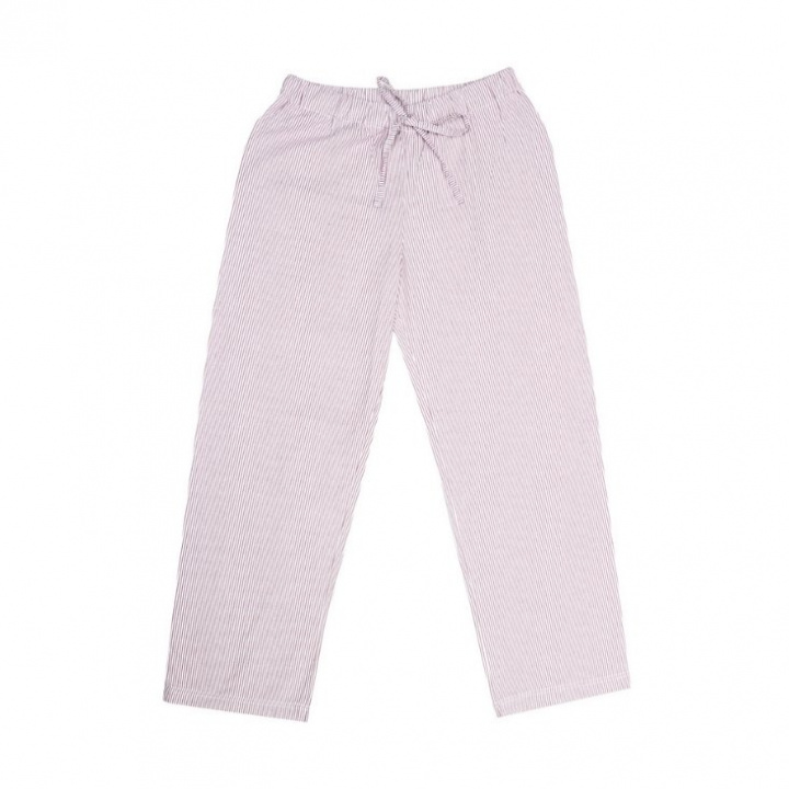 Classic Textiles - Pyjamasbyxor Runmarö, Mörkrosa/Vit