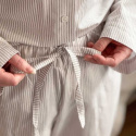 Classic Textiles - Pyjamasbyxor Runmarö, Linne/Vit