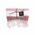 Recycled By Wille - Hamam Handduk Axel, Rosa/Vit