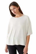 Movesgood - Bamboo Oversized Top Kitt Vit