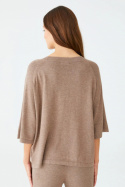 Movesgood - Bamboo Cashmere Thin Knitted T-Shirt Brun
