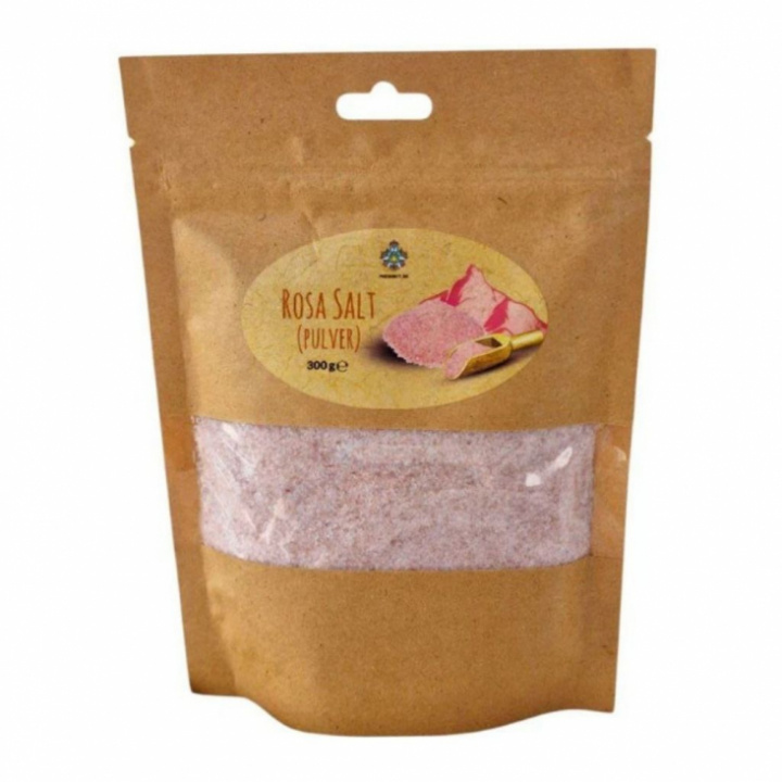 Finkornigt rosa bergsalt i förpackning