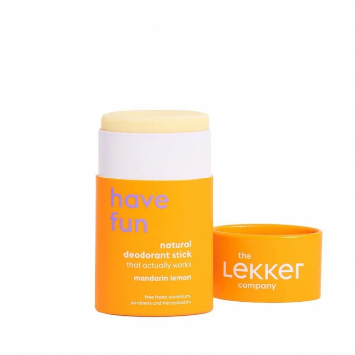 Deodorantstick i pappförpackning med Have Fun-variant