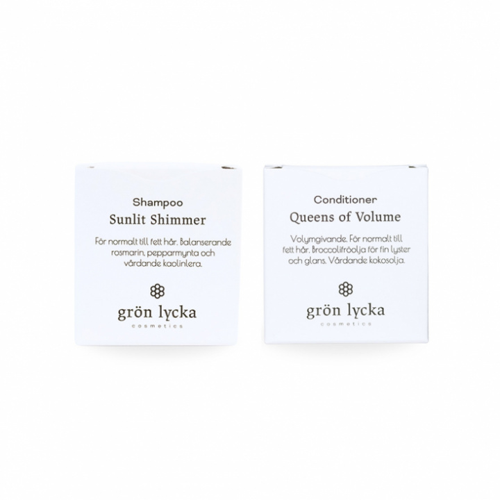 Sunlit Shimmer schampo och Queens of Volume balsam