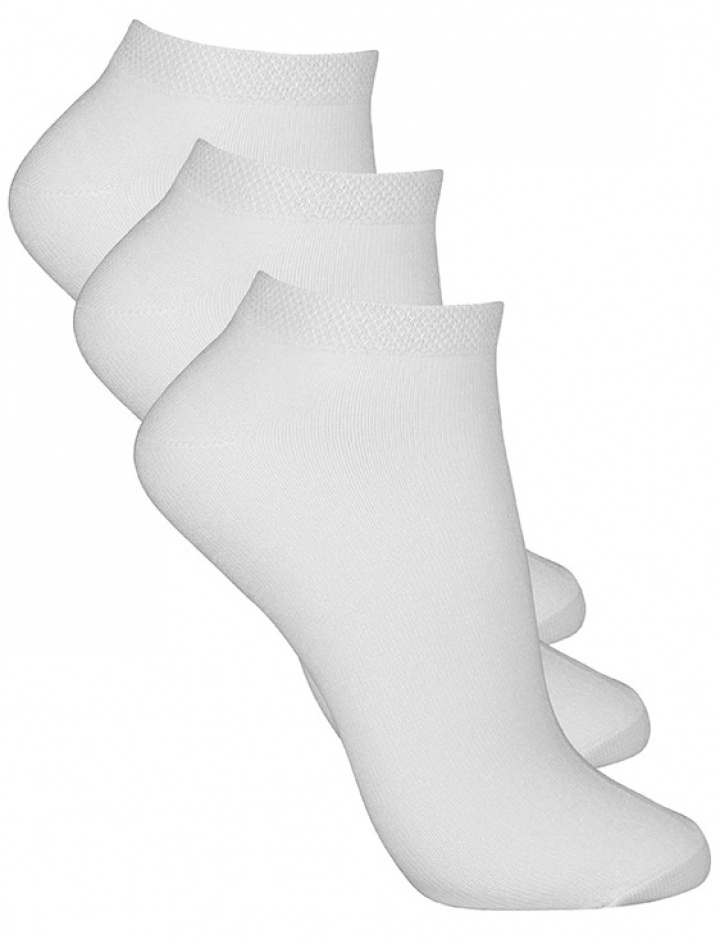 Life Wear - Strumpa i Bambu Kort Skaft 3-pack Vit i gruppen Kläder / Dam / Underkläder / Strumpor hos Rekoshoppen.se (5057292)