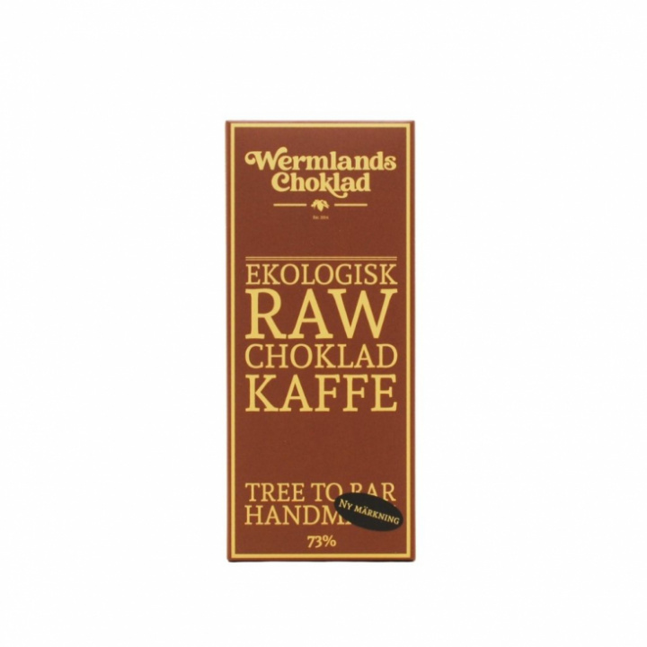 Förpackning med ekologisk rawchoklad med kaffe