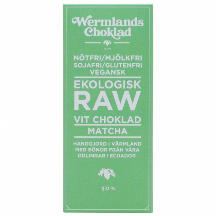 Wermlandschoklad - Ekologisk Vit choklad & Matcha 50 gr