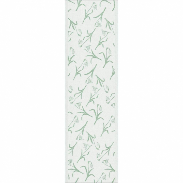 Ljus ekologisk löpare med snödroppar