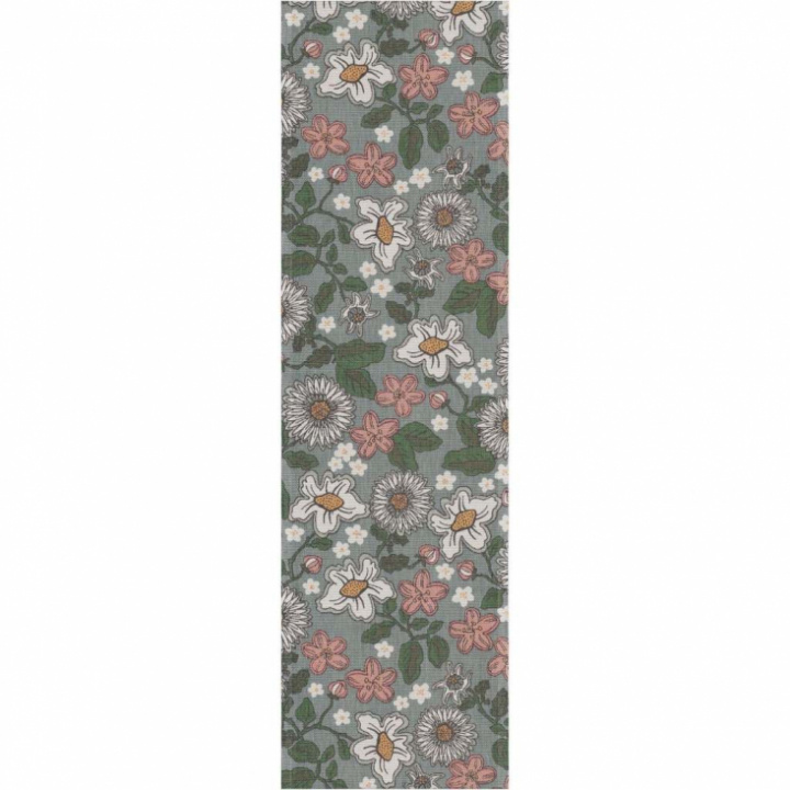 Vårig dukt med ljusrosa och vita blommor