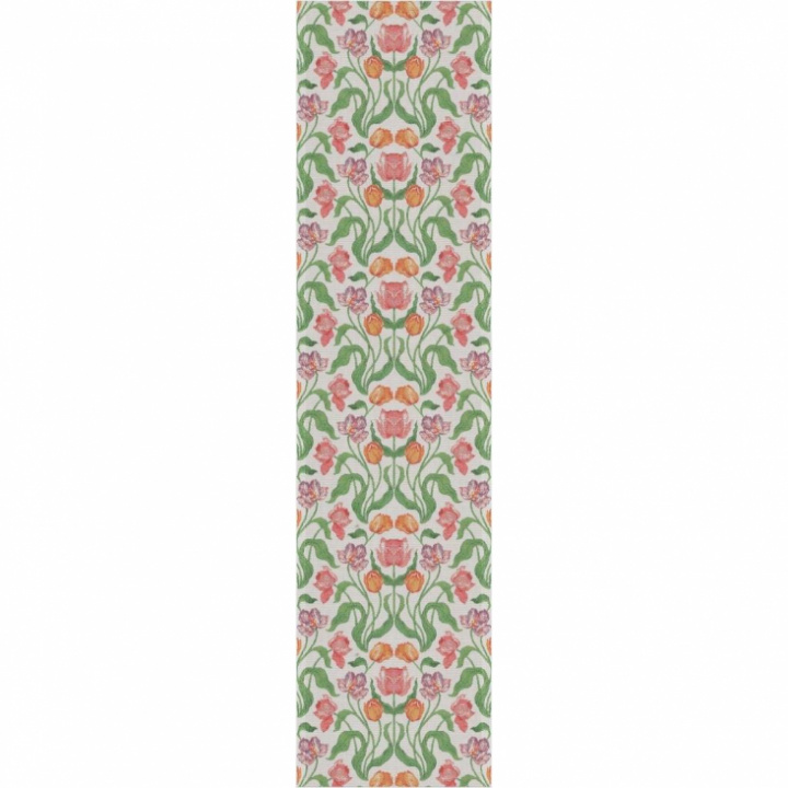 Bordslöpare med tulpanmönster i bomull