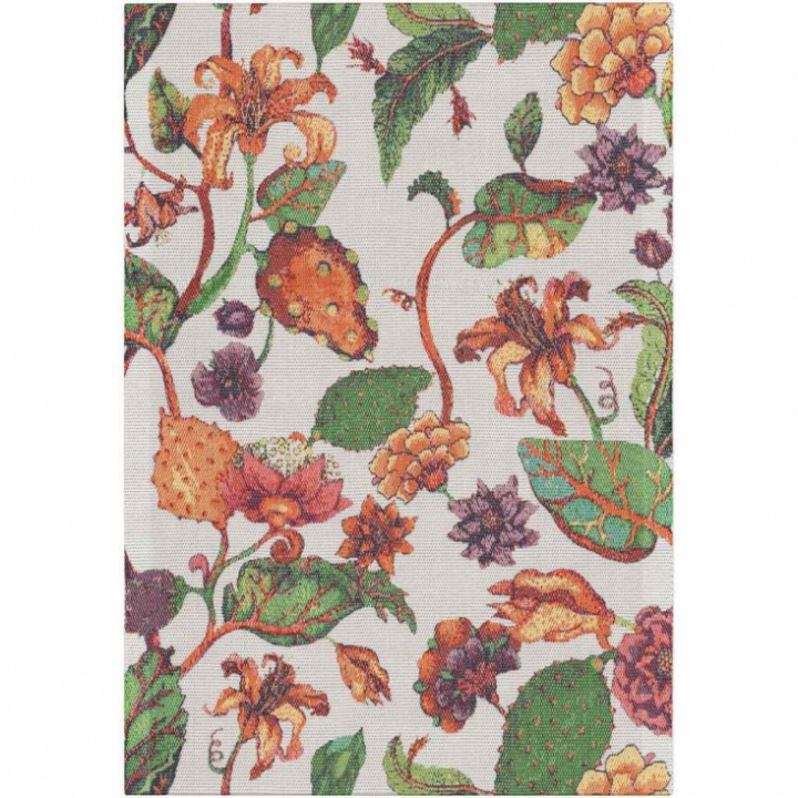 Handduk Trädgårdsfest 35 x 50 cm med blommor i varma färger