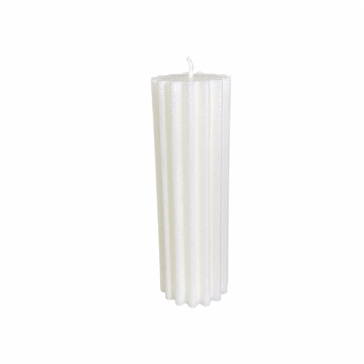 Yvelis - Blockljus av Olivstearin Räfflade 50 mm, 15 cm
