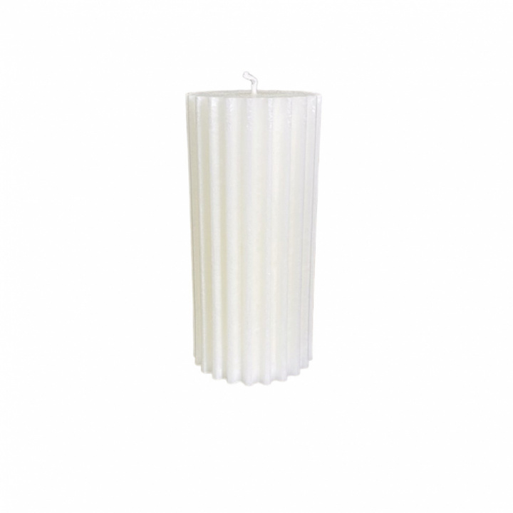 Yvelis - Blockljus av Olivstearin Räfflade 70 mm, 15 cm