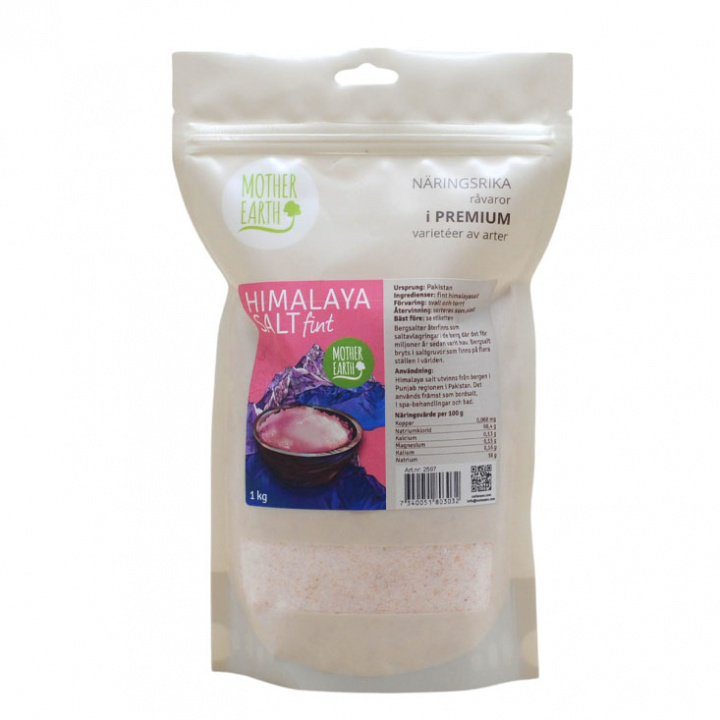 Mother Earth - Himalayasalt Fint, 1000g i gruppen Äta & Dricka / Skafferi / Salt & Kryddor hos Rekoshoppen.se (593032)