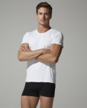 Boody - Rundhalsad T-shirt i Bambu Herr Vit
