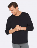 Boody - Långärmad T-shirt  i Bambu Herr Svart