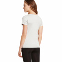 Boody - V-ringad T-shirt i Bambu Dam Ljust Gråmelerad