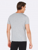 Boody - Rundhalsad T-shirt i Bambu Herr Ljust Gråmelerad