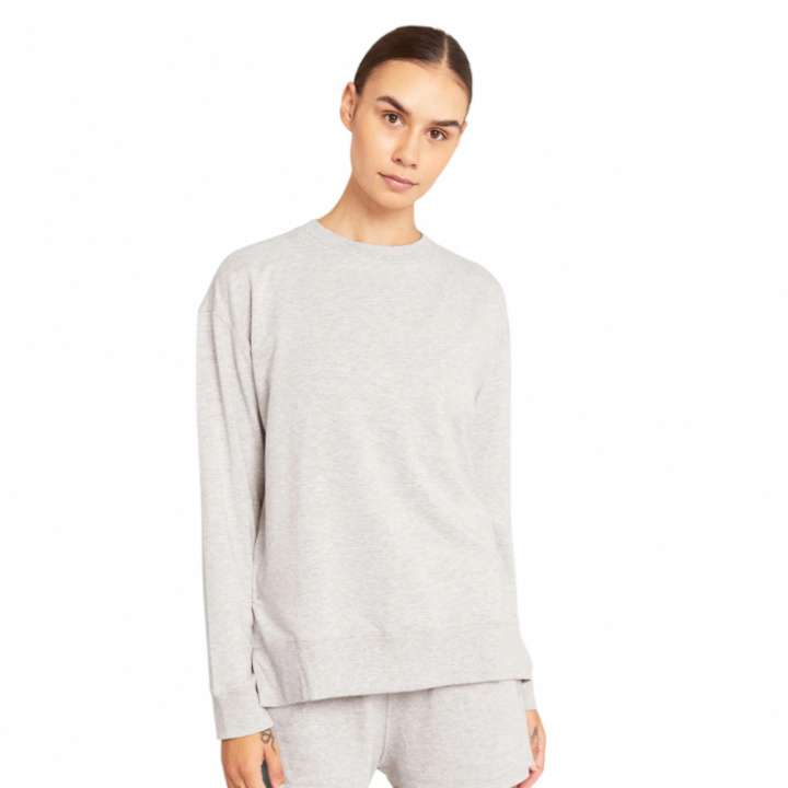 Boody - Weekend Långärmad Tröja Dam Gråmelerad