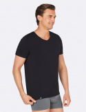 Boody - V-ringad T-shirt i Bambu Herr Svart