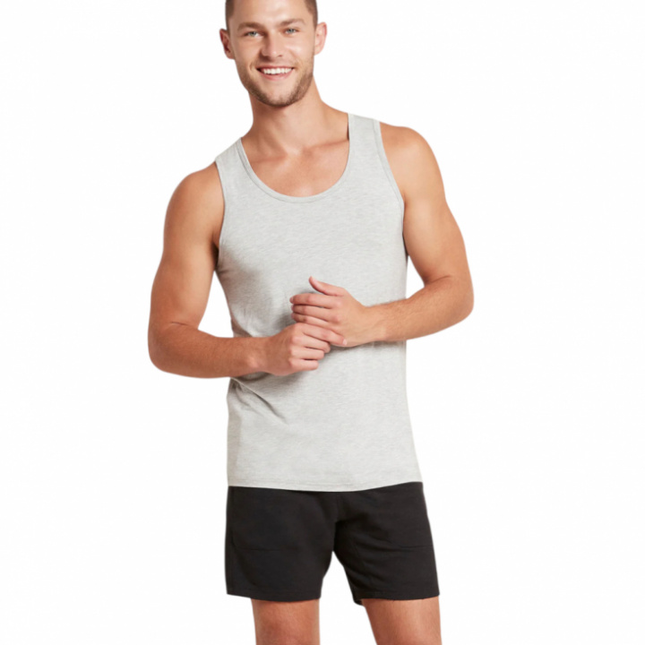 Boody - Linne i Bambu Herr Gråmelerad