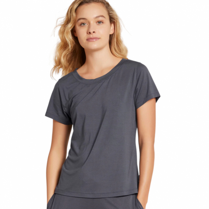 Boody - Pyjamas T-Shirt i Bambu Dam, Storm