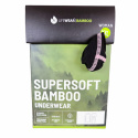 Life Wear - Underställ Dam i Bambu Svart med Ljusrosa Sömmar