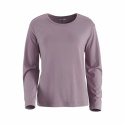 Wiges - Rundhalsad Långärmad Topp i bambu/bomull, Mauve