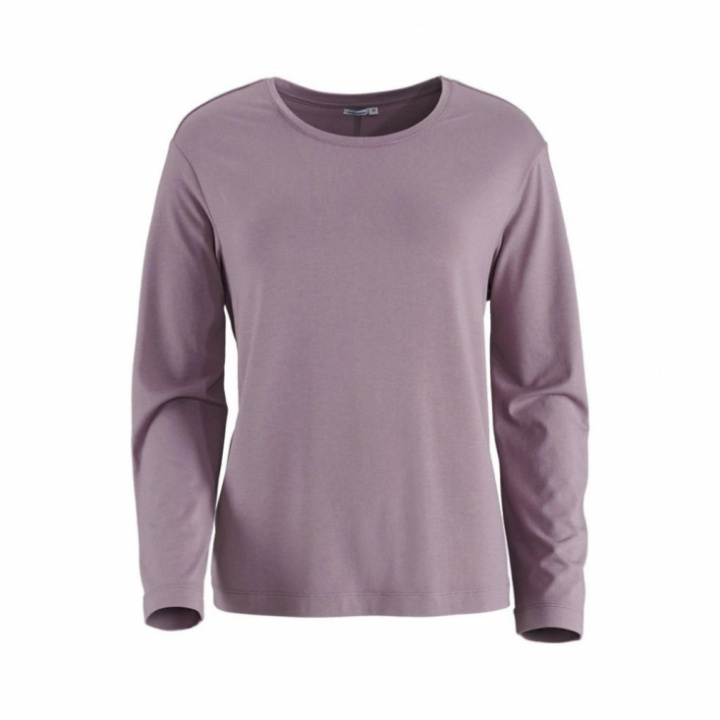 Långärmad rundhalsad topp i mauve