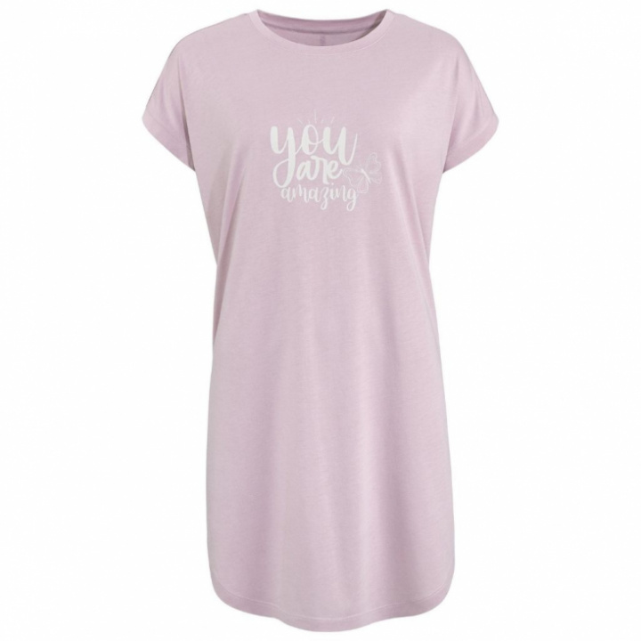 Nattlinne i rosa med tryck framtill