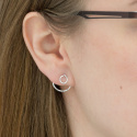MNOP Jewelry - Örhängen Ear Jacket Cirkel i Återvunnet Silver