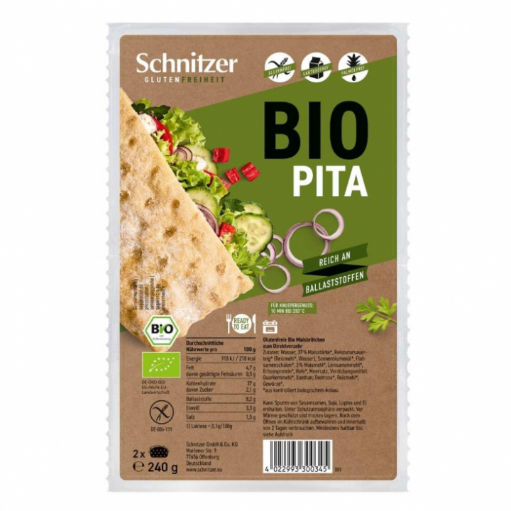 Glutenfritt pitabröd i förpackning