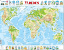 Larsen - Rampussel Karta Världspussel Topografiskt 80 Bitar