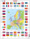 Larsen - Rampussel Karta Europa med Flaggor 70 Bitar