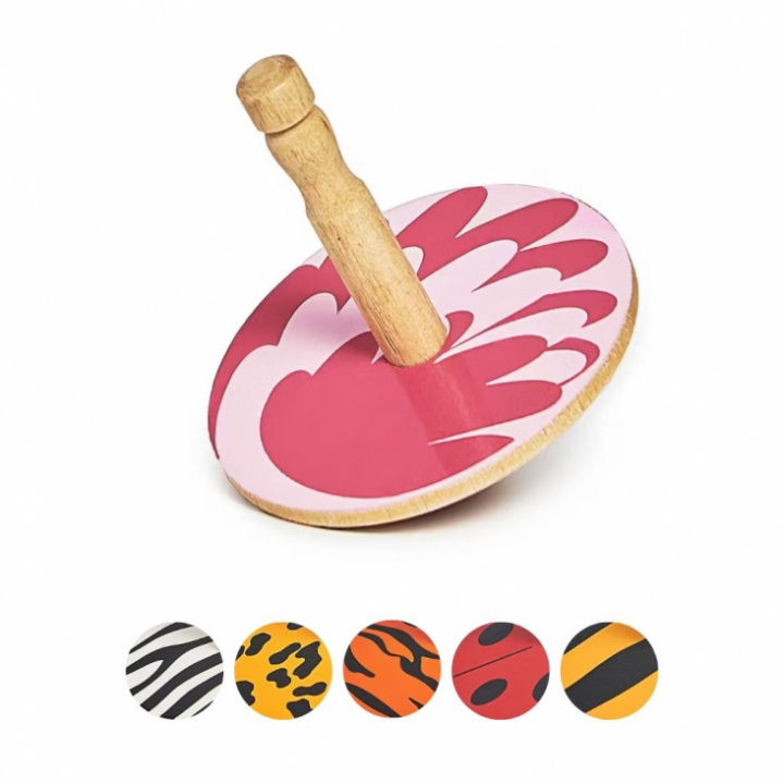 Fairtrade träsnurra i naturträ från Lanka Kade