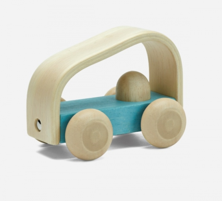 PlanToys - Vroom Bus Car i Trä
