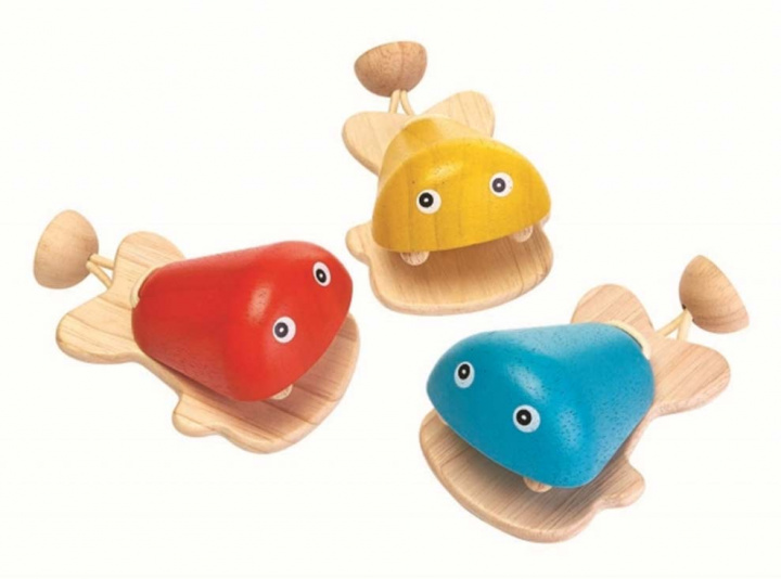 PlanToys - Kastanjett i Trä Fisk