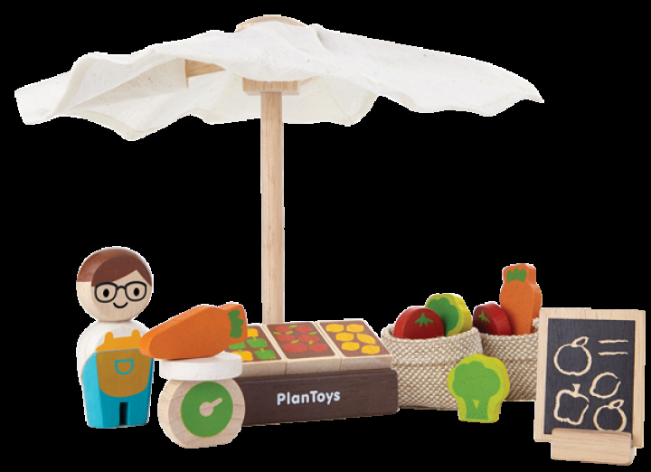 PlanToys - Marknad Set i Trä Market i gruppen Barn / Leksaker / Trä hos Rekoshoppen.se (716613)