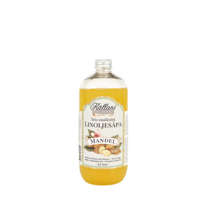 Källans Naturprodukter - Småländsk Linoljesåpa Mandel 0,5 L