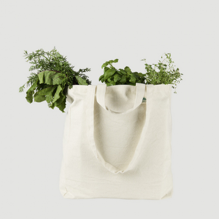 OMOM - Kraftig Tygkasse Ekologisk Bomull Kort och Långt Handtag i gruppen Accessoarer / Nät- och Tygkassar hos Rekoshoppen.se (80001)