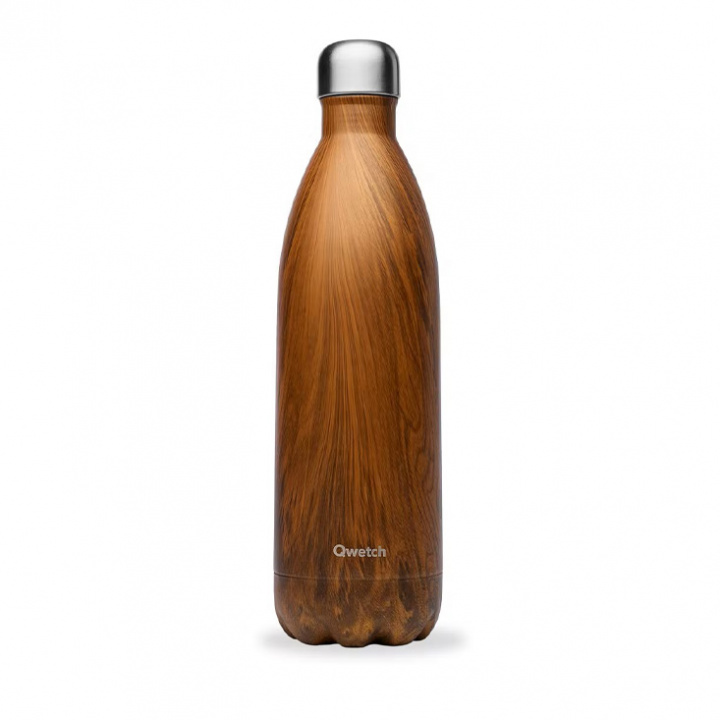 Qwetch - Isolerad Flaska i Rostfritt Stål Wood 1000 ml