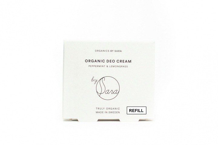 Organics by Sara - Organic Deo Cream Peppermint & Lemongrass, Refill