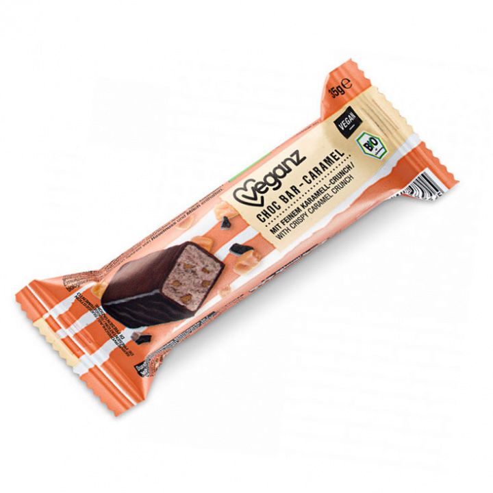 Veganz - Choc Bar Caramel Eko & Vegan i gruppen Äta & Dricka / Sött & Gott / Choklad hos Rekoshoppen.se (839445)