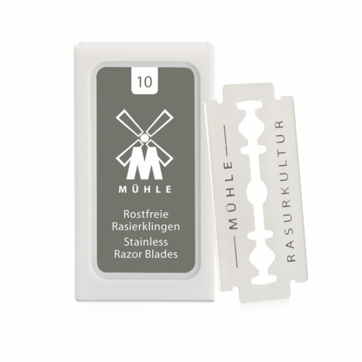 Mühle - Dubbeleggade Rakblad till Säkerhetsrakhyvel 10-pack i gruppen Hygien / Rakning & Skägg / Rakhyvlar hos Rekoshoppen.se (958452)