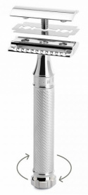 Mühle - R89 Twist Säkerhetsrakhyvel i Metall Sluten Kam 10,7 cm